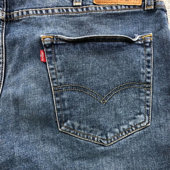 Levi's Mens Jeans Size 38x32 502 Slim Straight Classic Casual Blue Denim Pockets - Picture 11 of 13